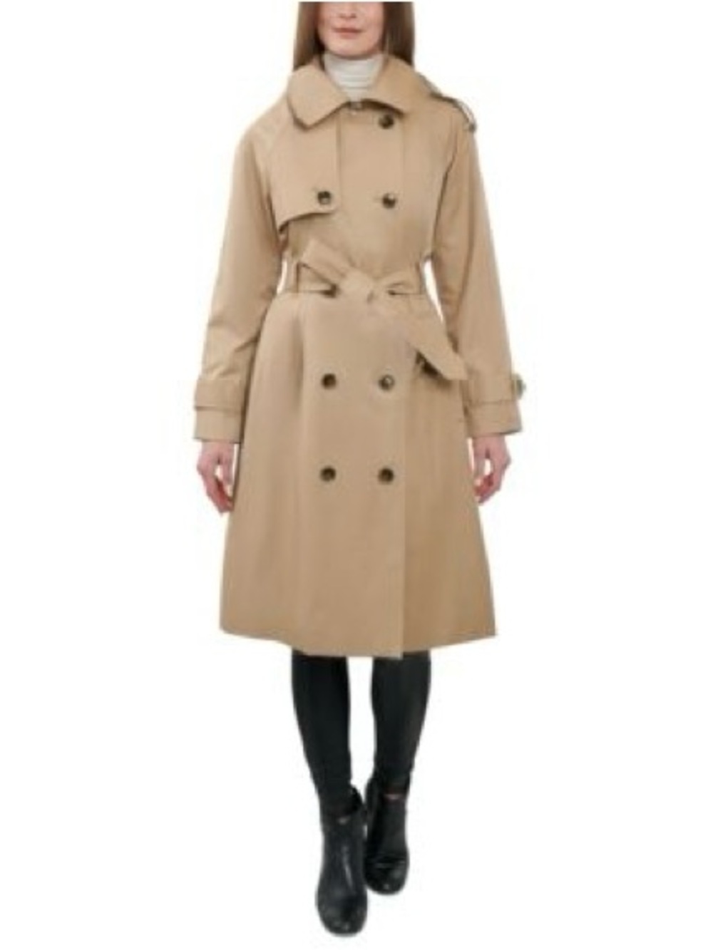 Classic Beige Trench Coat with Belt